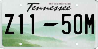 TN license plate Z1150M