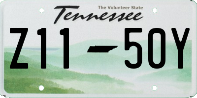 TN license plate Z1150Y