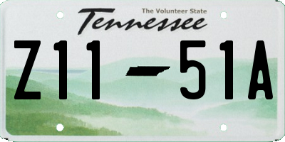 TN license plate Z1151A