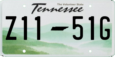 TN license plate Z1151G