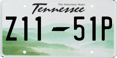 TN license plate Z1151P