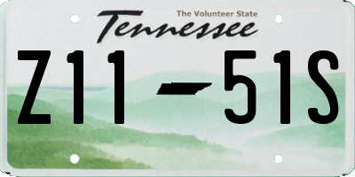 TN license plate Z1151S