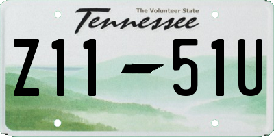 TN license plate Z1151U