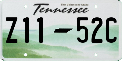 TN license plate Z1152C