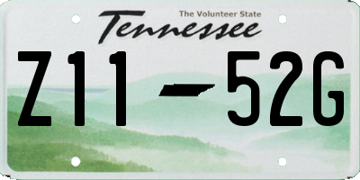 TN license plate Z1152G