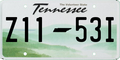 TN license plate Z1153I