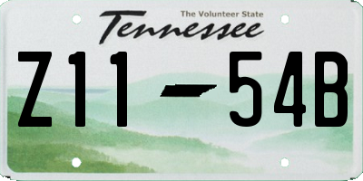 TN license plate Z1154B
