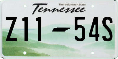 TN license plate Z1154S