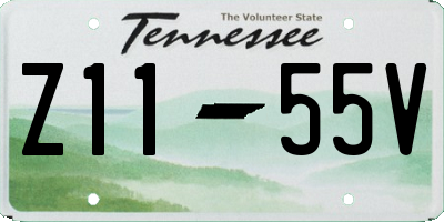 TN license plate Z1155V