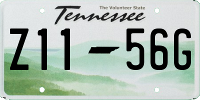 TN license plate Z1156G