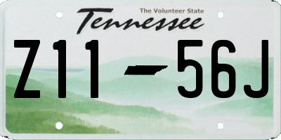 TN license plate Z1156J