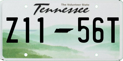 TN license plate Z1156T