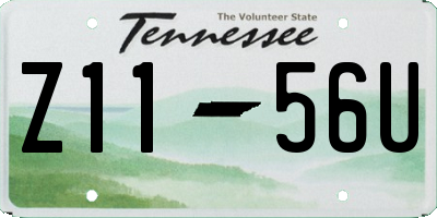 TN license plate Z1156U