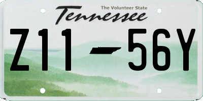 TN license plate Z1156Y