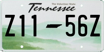 TN license plate Z1156Z