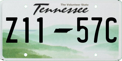 TN license plate Z1157C