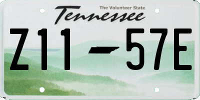 TN license plate Z1157E