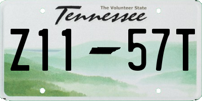 TN license plate Z1157T