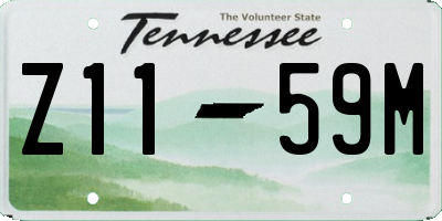 TN license plate Z1159M