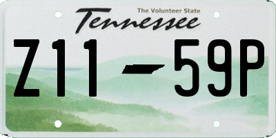 TN license plate Z1159P