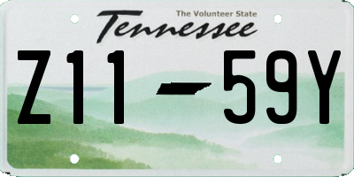 TN license plate Z1159Y