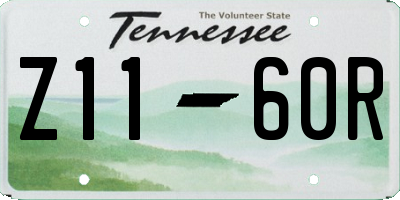 TN license plate Z1160R