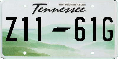 TN license plate Z1161G