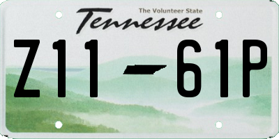 TN license plate Z1161P