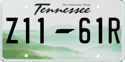 TN license plate Z1161R