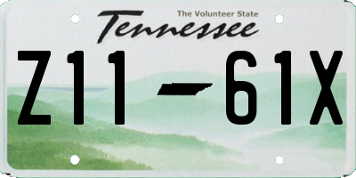 TN license plate Z1161X