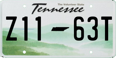 TN license plate Z1163T