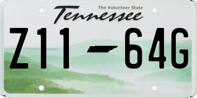 TN license plate Z1164G