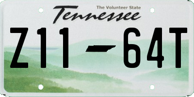 TN license plate Z1164T