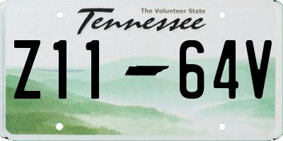 TN license plate Z1164V