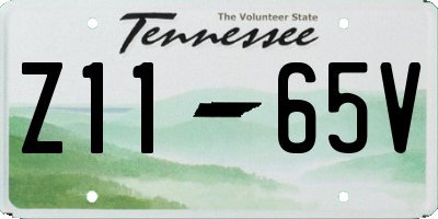 TN license plate Z1165V