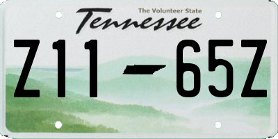 TN license plate Z1165Z