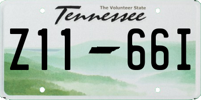 TN license plate Z1166I