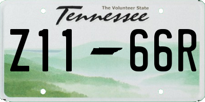 TN license plate Z1166R