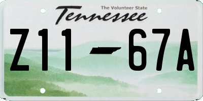 TN license plate Z1167A