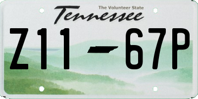 TN license plate Z1167P