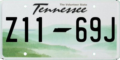 TN license plate Z1169J