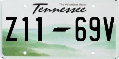 TN license plate Z1169V