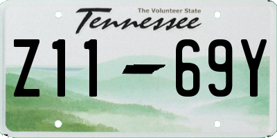 TN license plate Z1169Y