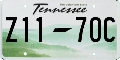 TN license plate Z1170C