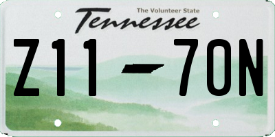 TN license plate Z1170N