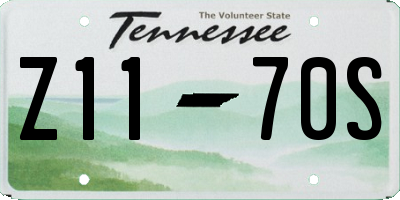 TN license plate Z1170S