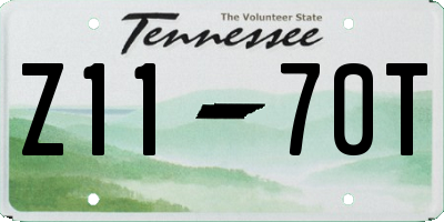 TN license plate Z1170T