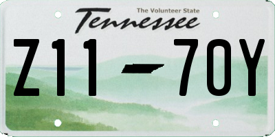 TN license plate Z1170Y