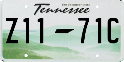 TN license plate Z1171C
