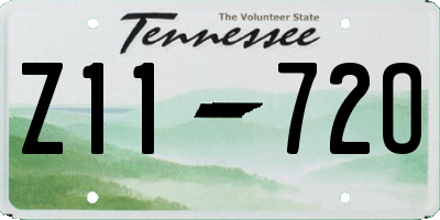 TN license plate Z1172O